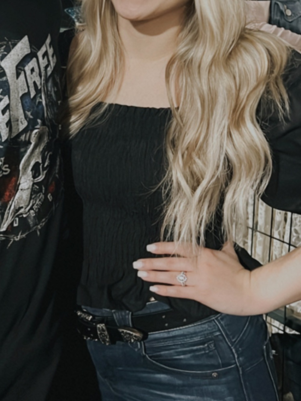 ZARA rouched puff sleeve top